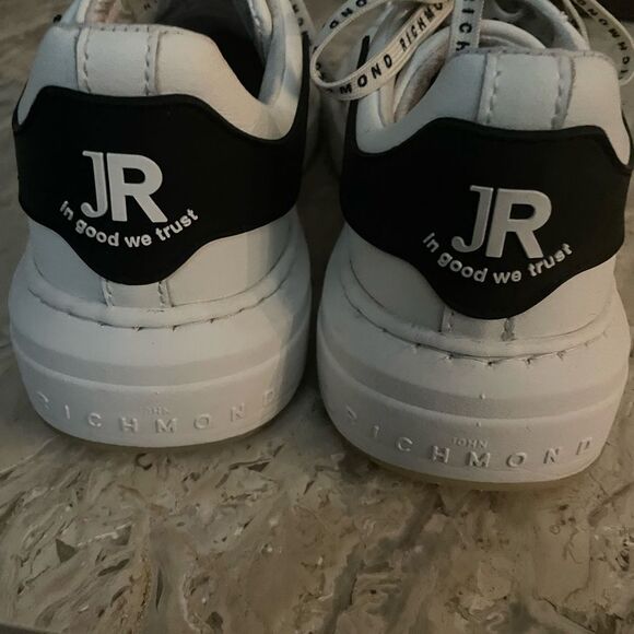 JOHN RICHMOND/Size 7/Black & White Sneakers /Worn Twice - Picture 3 of 7